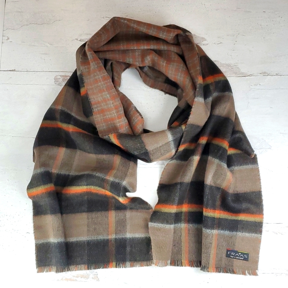 Fraas | Cashmink Brown Plaid Blokecore Scarf